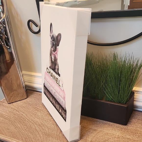 Chic French Bulldog Wall Art with Pink Accents - Picture 4 of 5